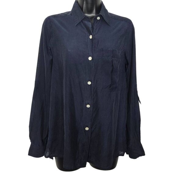 Marc by Marc Jacobs Button Down Women's Size 0 Semi Sheer Pearl Buttons - Picture 2 of 5